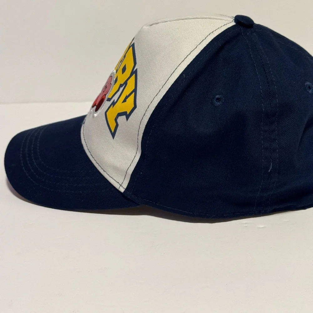 Kirby Nintendo Baseball Hat Blue White 100% Cotton Adjustable One Size